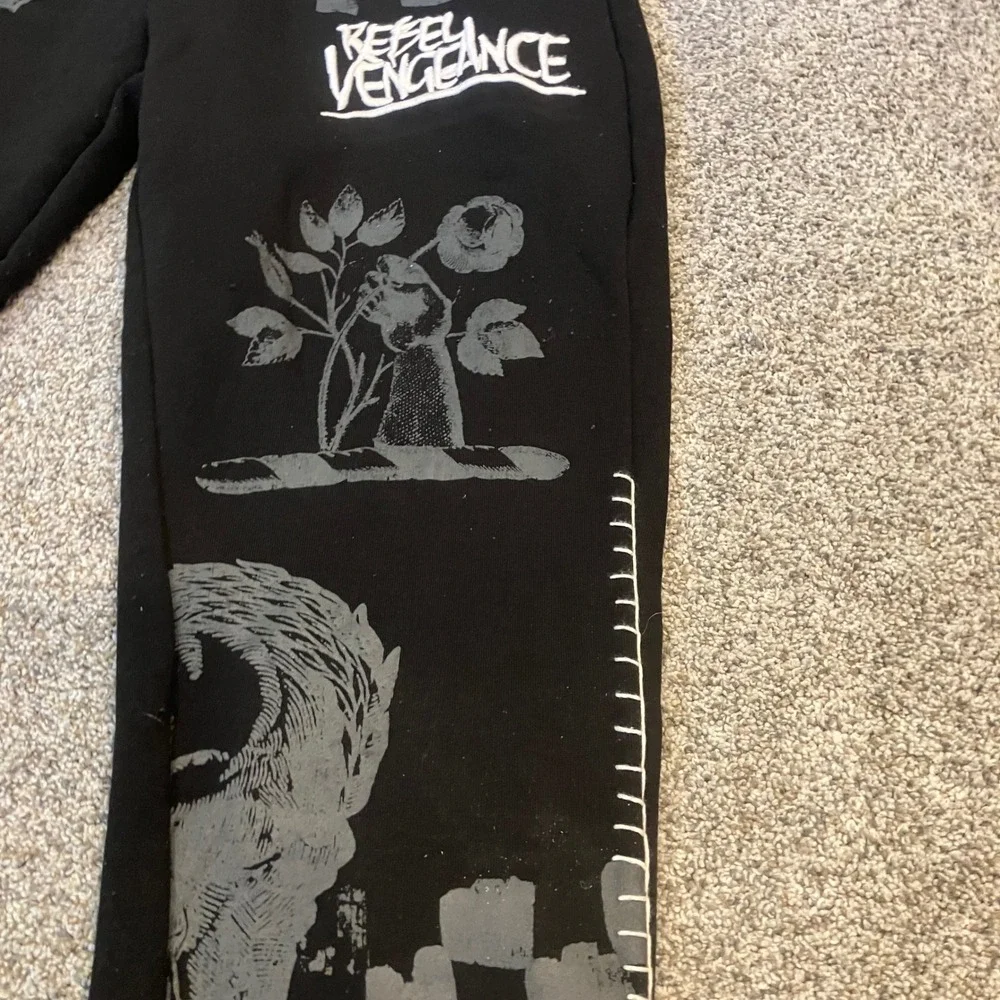 Rebel Vengeance Kids XL Womens XS Graphic Jogger Pants Punk Streetwear Snake